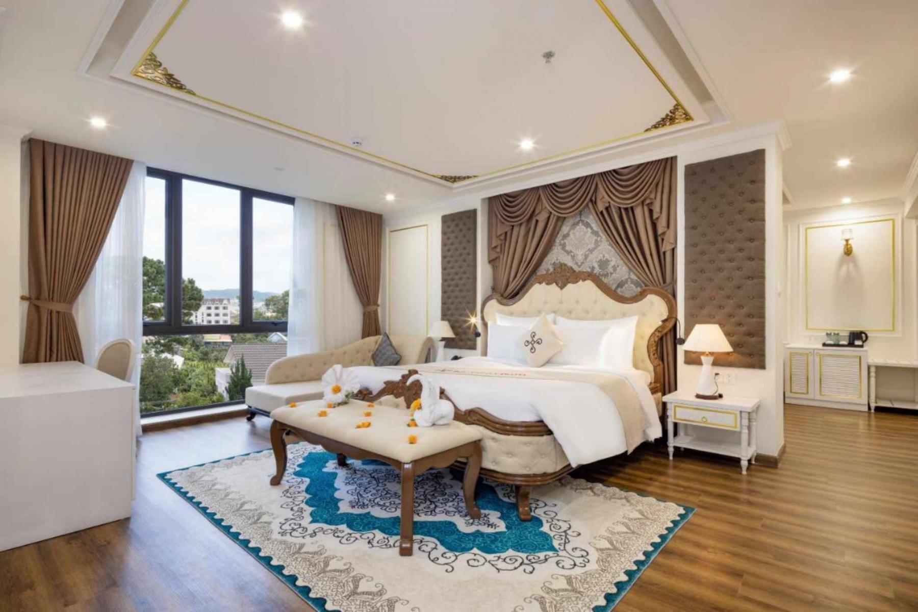 Thiết kế phòng ngủ của Da Lat Prince Hotel 